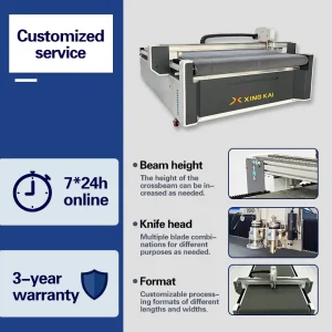 CNC Oscillating Knife Cutting Machine for Genuine Leather, PU Leather, Shoe Uppers, Bags, and Sofas