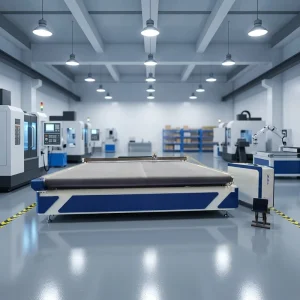 CNC Oscillating Knife Cutting Machine with Auto Feed Conveyor for Foam Leather and Gasket