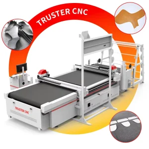 CNC Oscillating Knife Leather Cutting Machine with Auto Feed System