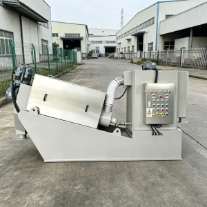 Carbon Steel Automated Stacked Screw Sludge Dewatering Filter Pump for Sewage Treatment