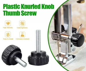 Carbon Steel M4 M8 Knurled Plastic Head Thumb Screw Hand Tightening Locking Knob Manual Bolt Fastener for Machinery Parts