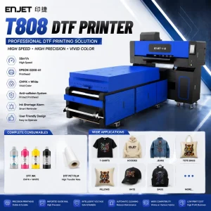 Commercial 8-Head 80cm DTF Printer Digital Direct to Film Printing Machine with Powder Shaker and Drying System