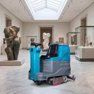 Commercial Floor Scrubber Dryer, G9, Dual Cylindrical Brushes, 65 dBA, Warehouse Use
