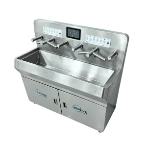 Commercial Hand Washing Disinfection Station with Non-Contact Sensors and Stainless Steel Wash Sink Module