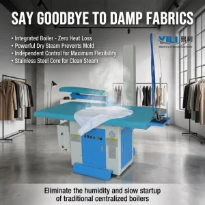 Commercial Laundry Ironing Equipment, Steam-Heated Industrial Ironing Machine and Vacuum Ironing Table for Garment Factory