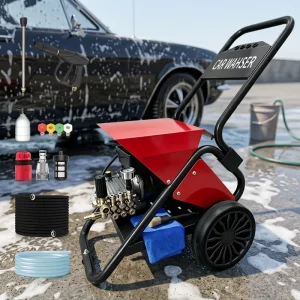 Commercial Steel Frame Electric High Pressure Washer 220V 150 BAR with Hose Reel Car Wash Machine Factory Direct