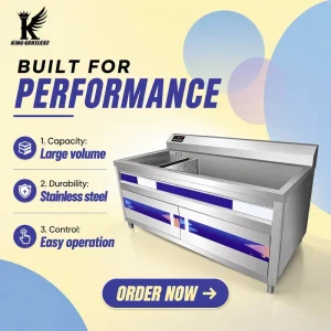 Commercial Ultrasonic Ozone Vegetable and Fruit Washing Machine