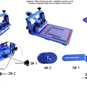 Compact Lightweight Single-Color Manual T-Shirt Screen Printing Machine and Label Printer
