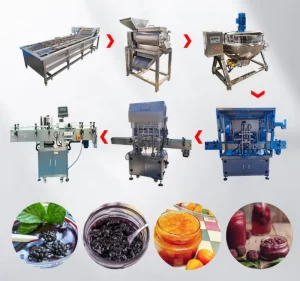 Complete Vegetable Jam Production Line Automatic Food Grade Stainless Steel Processing Machine