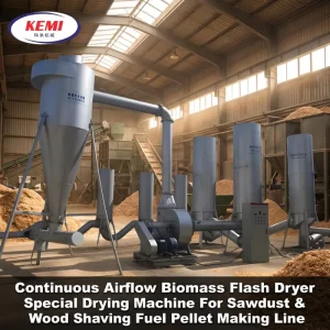 Continuous Airflow Biomass Dryer Sawdust Shaving Drying Machine for Fuel Pellet Making