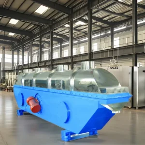 Continuously Operating Linear Quartz Sand and Iron Powder Vibrating Fluidized Bed Dryer