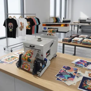 Cotton Textile DTF Printer with Shaking No-Cut Machine
