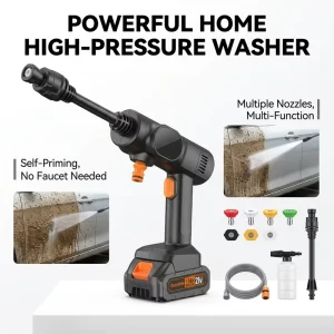 Customized Smart Wireless Portable High-Pressure Car Wash Water Gun and Machine