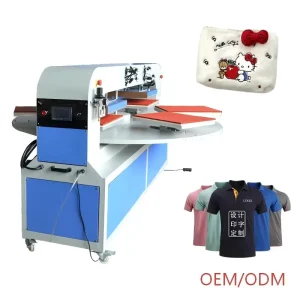 DIY 50x60cm Rotary 2-Head 6-Tray Heat Press Machine with Laser Alignment for DTF Printing on Cotton, Vinyl, Polyester, Sportswear and Bags
