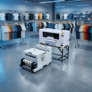 DTF Printer for Fabric Printing, A3 30 cm, with Shaker Powder Machine and Dual XP600