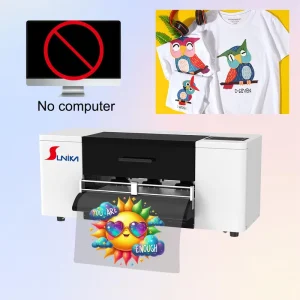 Desktop DTF Printer No Computer Phone Print Automatic White Ink Circulation Built-in Cutter for Small Business