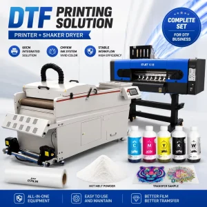 Direct-to-Film DTF Printer with 4 I3200 Heads for T-Shirt and Textile Printing