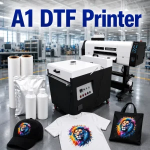 Direct-to-Film Industrial Roll-to-Roll DTF Printer for T-Shirt, Hoodie, and Textile Custom Printing