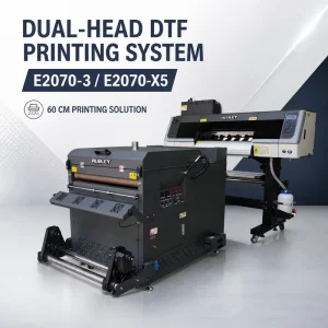 Direct to Film Printing Machine 60cm Dual Head I3200 DTF Printer with Automatic Powder Shaker for Textile Printing
