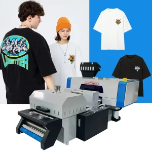 Double-Printhead Inkjet DTF Printer for Digital T-Shirt Printing
