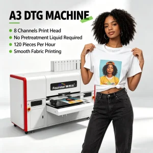 Double-Station Digital T-Shirt DTG Printer 40 x 50 cm 4-Head Printing Machine