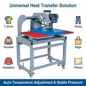 Double Station Pneumatic Sublimation Heat Press for T-Shirt Printing, 40x60cm, Heat Transfer and Vinyl
