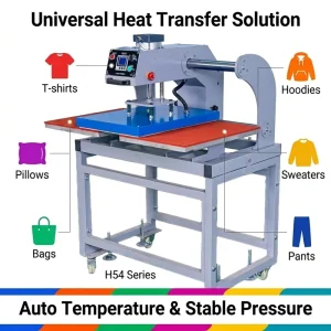 Dual Platen Pneumatic Sublimation Heat Press Machine for T-Shirt Printing, Heat Transfer, and Vinyl, 16×24 Inch