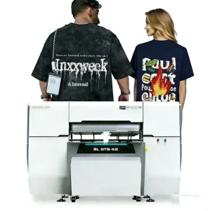 Dual-Station Industrial Inkjet Printer with 4 Print Heads and Pigment Ink for Direct-to-Garment and Textile Printing
