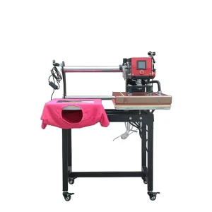 Dual Table Pneumatic Auto-Open Flatbed Heat Press Machine with Laser Light for T-Shirt and Garment Sublimation