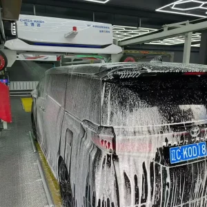 Electric Automatic Touchless Car Wash Machine with Integrated Dryer and Underbody Wash System, Stainless Steel, Containerized, 37KW