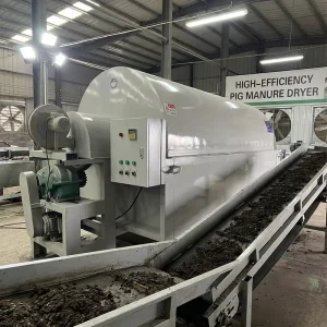 Electric Heating Rotary Biomass Wood Sawdust Drum Dryer with Belt Conveyor 500 kg/h Capacity Automated Continuous