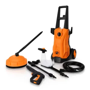 Electric Pressure Washer 100 Bar Portable Car Wash Equipment with Surface Cleaner for Home and Commercial Use