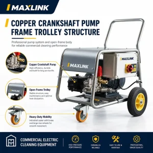 Electric Pressure Washer for Machinery, Fleets, and Farm Equipment, 250 Bar, 16 L/min