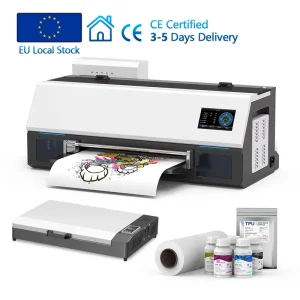 Europe Warehouse DTF Printer Factory A3 XP600 Direct to Film Transfer Machine Custom Logo for Textile Apparel Printing Business