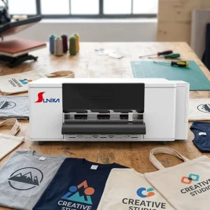 F1080 30CM Fully Automatic DTF Printer for T-Shirt with CMYKW Transfer Film Powder Shaker