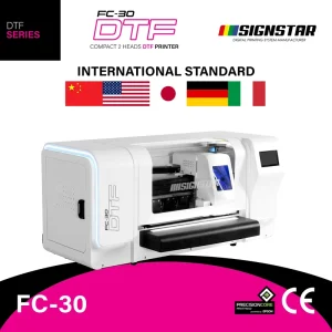 FC-30 DTF Printer with 2 Printheads Portable DTF Printing Solution for Garment Customization Shops