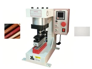 FS 138 220V PLC Controlled Gear Driven Shoe Pneumatic Branding Machine Hot Sealing Cementing 20kg