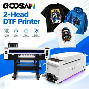 Factory 60cm DTF Printer Dual XP600/I3200/I1600 Heads Industrial Garment Printing Machine for T-Shirt