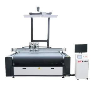 Factory CNC Oscillating Knife Multi-Layer Fabric PU Leather Cutting Machine Semi-Automatic Camera Imported Servo Motor Gear