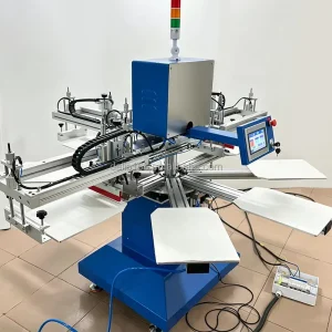 Factory Direct 3 Color 8 Station Automatic Screen Printer ±0.05mm High Precision Aluminum Pallets for T-Shirt Textile
