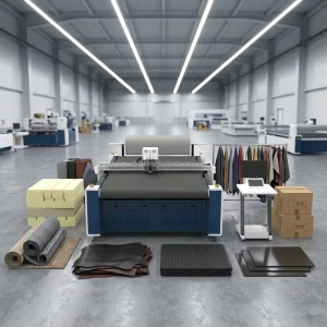 Factory Direct CNC Knife Cutting Machine Oscillation Cutter 0.1 mm Precision Aluminum Vacuum Table for Car Floor Mats PU/XPE
