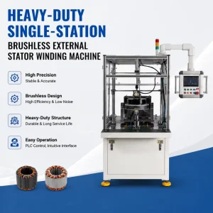 Factory Direct Supply Fully Automatic Heavy-Duty Single-Station Brushless External Stator Winding Machine