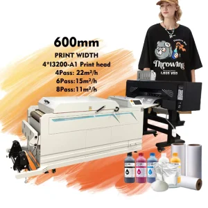 Factory Direct Textile Inkjet DTF Printer, 4 I3200 Heads, Automatic Powder System