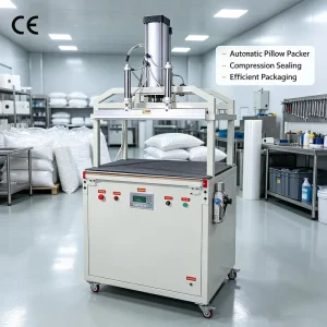 Factory Direct Textile Pillow Compression Packing Machine, Pneumatic Pillow Press Sealer