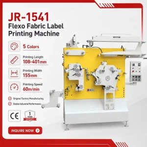 Factory Supply CE Approved JR-1541 Textile Fabric Label Flexo Printing Machine 60m/min Printing Speed