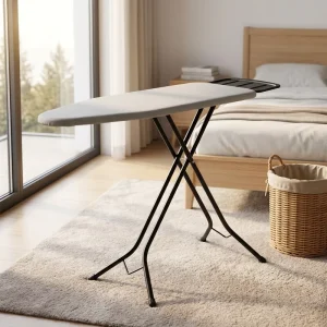 Foldable Wall-Mounted Ironing Board with Metal Support Bracket