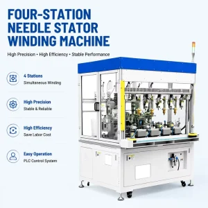 Four-Station Needle Stator Winding Machine with Servo Control for BLDC Brushless Motor Stator Coils