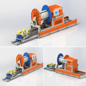 Fully Automatic 15 kW Aluminum Rod Rewinding Machine for Alloy Rod Production and Wire Drawing