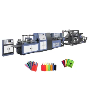 Fully Automatic 5-in-1 Eco-Friendly Non-Woven T-Shirt Bag Making Machine with Motor and Multicolor Printing