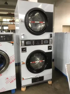 Fully Automatic Coin/Card Operated Stainless Steel Stack Washer Dryer Combo for Commercial Laundry